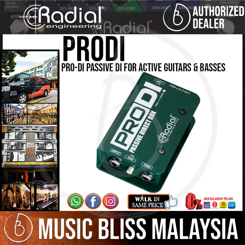 Factory Price Radial Engineering Pro-DI Passive DI For Active Guitars & Basses