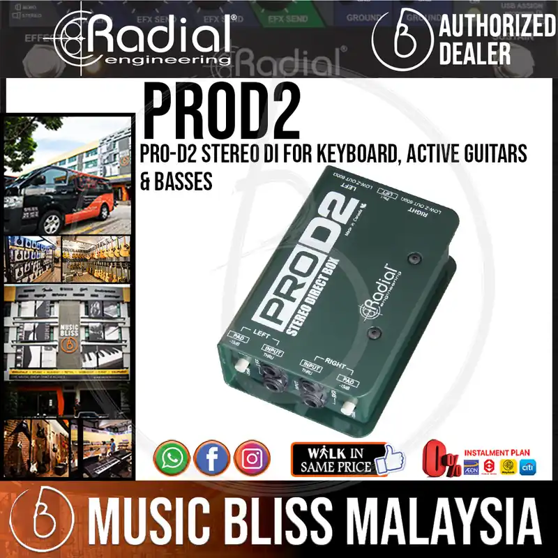 Radial Engineering Pro-D2 Stereo DI For Keyboard, Active Guitars & Basses Limited Edition