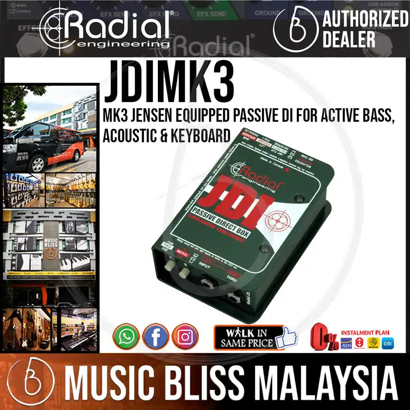 Hot Deal Radial Engineering JDI MK3 Jensen Equipped Passive DI For Active Bass, Acoustic & Keyboard