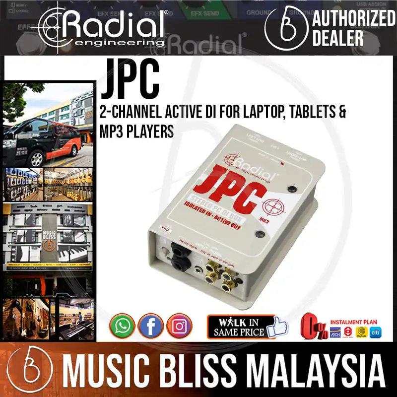 Radial Engineering JPC 2-channel Active DI For Laptop, Tablets & MP3 Players Hot Picks