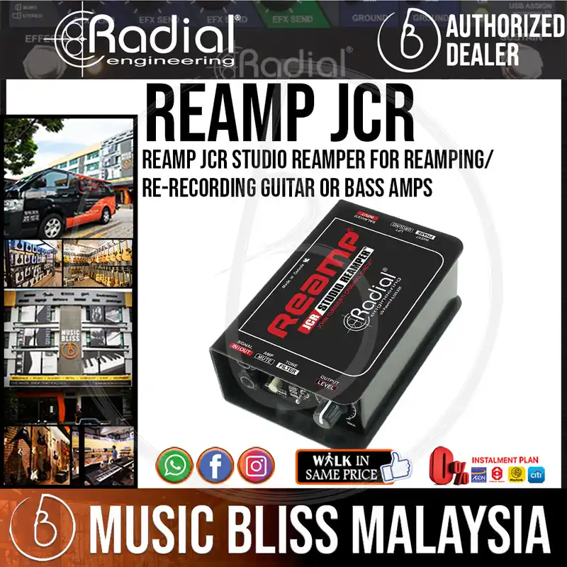 Low Price Radial Engineering Reamp JCR Studio Reamper For Reamping/Re-recording Guitar or Bass Amps