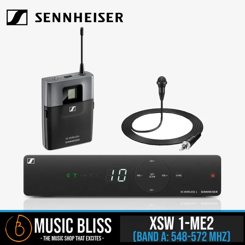 Limited Offer Sennheiser XSW 1-ME2 Wireless Lavalier Microphone System with ME 2 Lavalier Mic