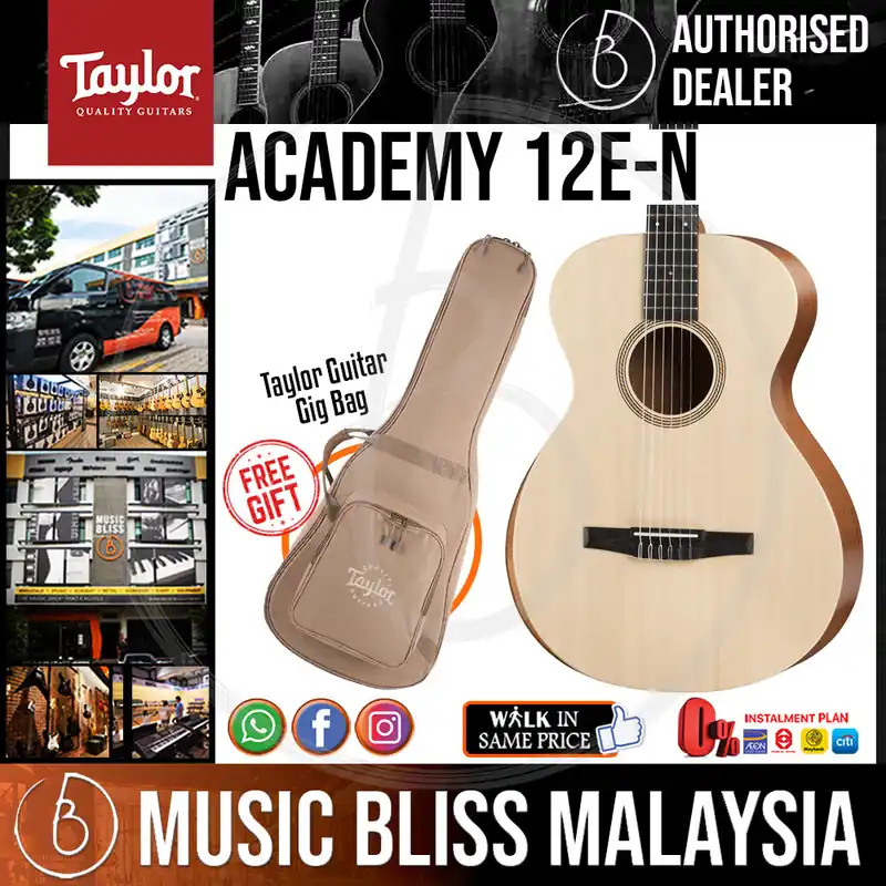 New Arrival Taylor Academy 12e-N - Layered Sapele back and sides with Bag