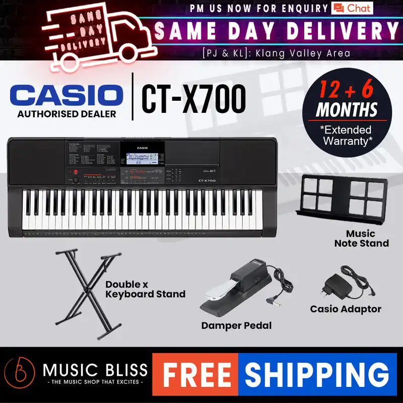 Hot Picks Casio CT-X700 61-Keys Portable Keyboard with FREE Keyboard Stand