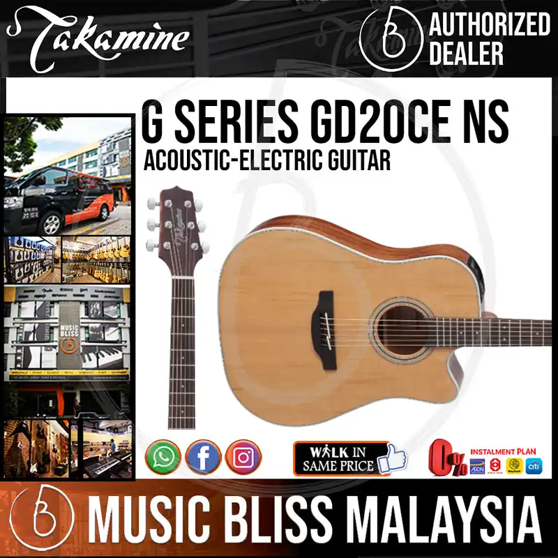 New Arrival Takamine GD20CE - Natural 6-string Acoustic-Electric Guitar with Cedar Top