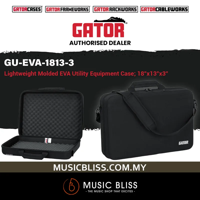 Limited Time Gator GU-EVA-1813-3 Small EVA DJ Controller Case for Numark NV, Pioneer DDJ-WeGo3, Akai APC40 & Native Instruments Traktor Kontrol S2