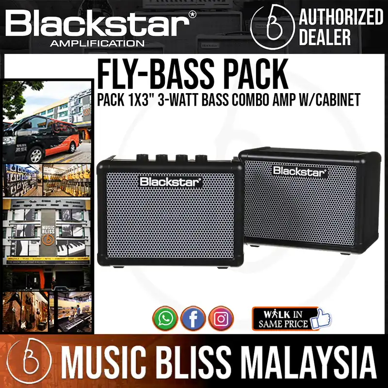 Blackstar FLY 3 Bass Pack 1x3" 3-watt Bass Combo Amp w/Cabinet and Power Supply Mega Sale