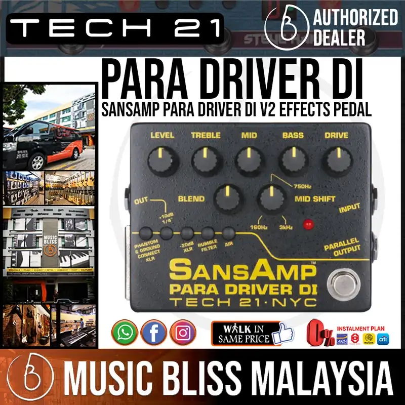 Tech 21 SansAmp Para Driver DI V2 Effects Pedal Viral