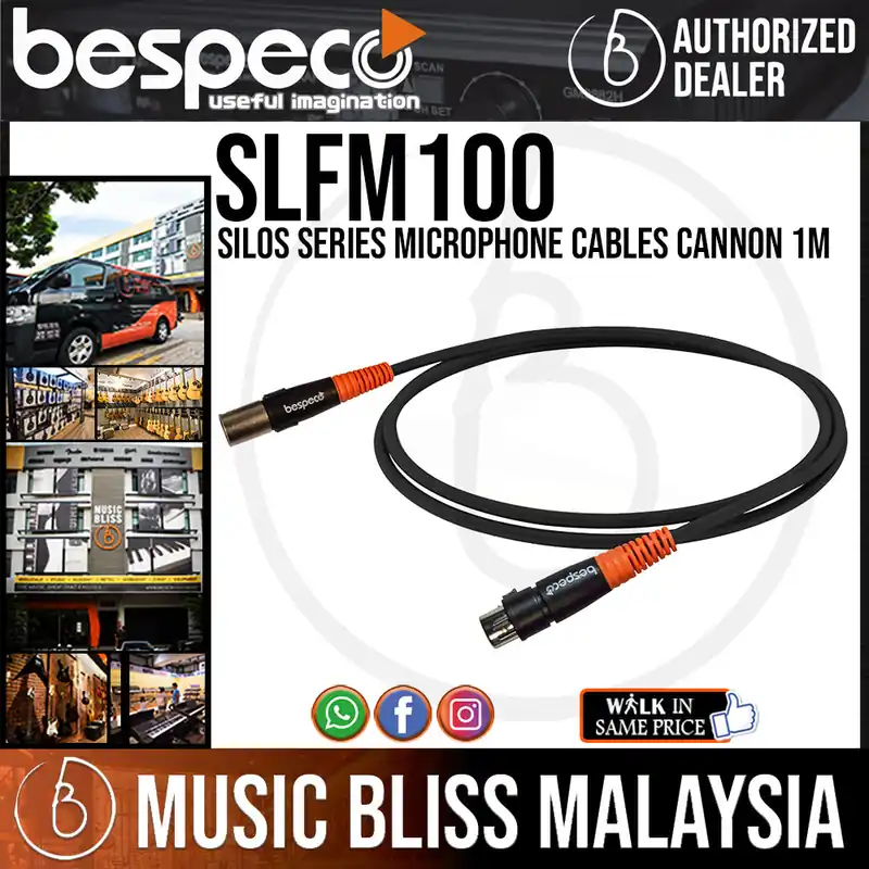 Time-Limited Bespeco SLFM100 Silos Series Microphone Cables Cannon 1M