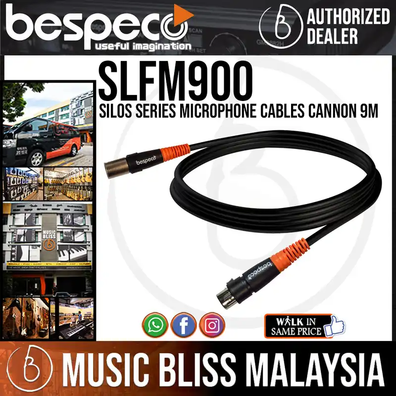 Last Chance Bespeco SLFM900 Silos Series Microphone Cables Cannon 9M