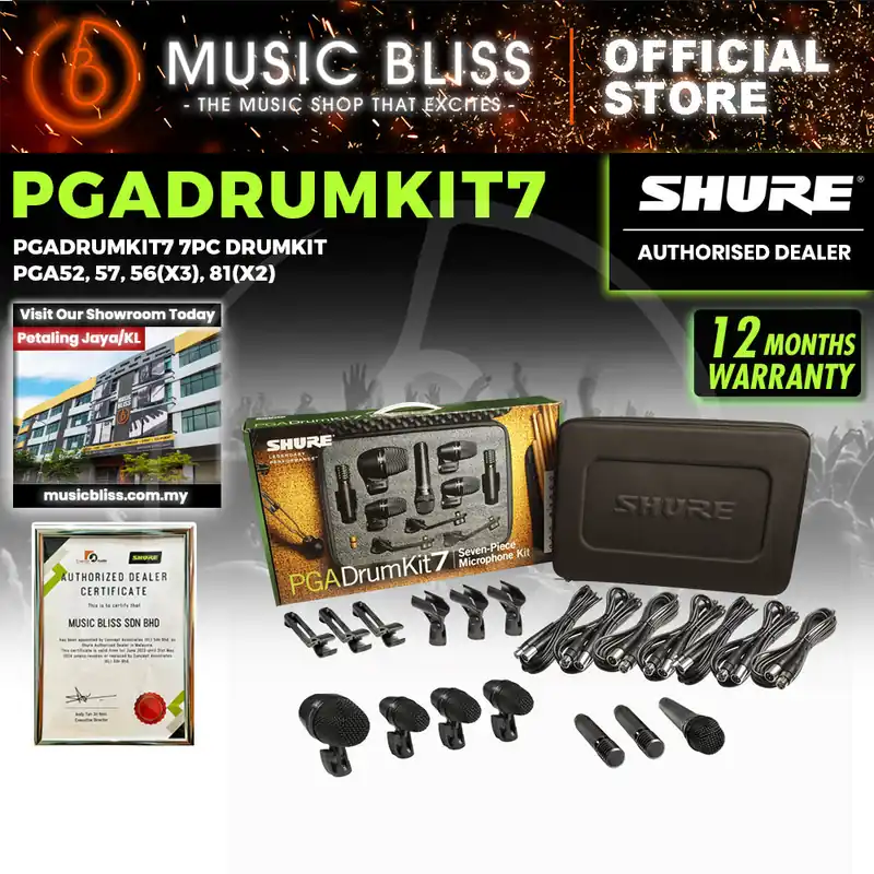 Shure PGADRUMKIT7 7-piece Drum Microphone Kit Limited Offer