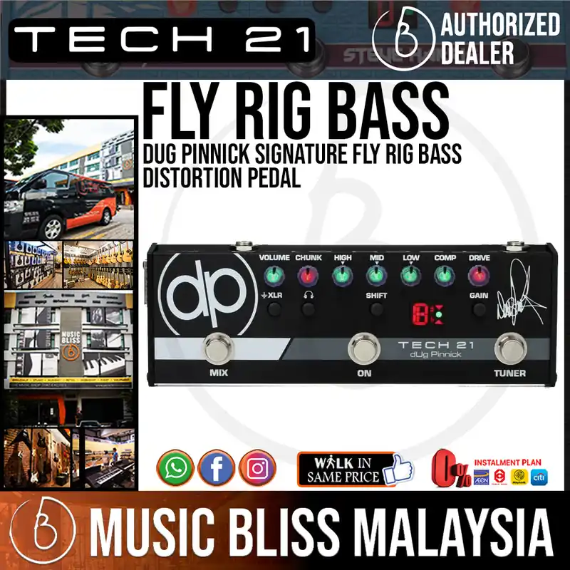 Tech 21 dUg Pinnick Signature Fly Rig Bass Distortion Pedal Reduced Price