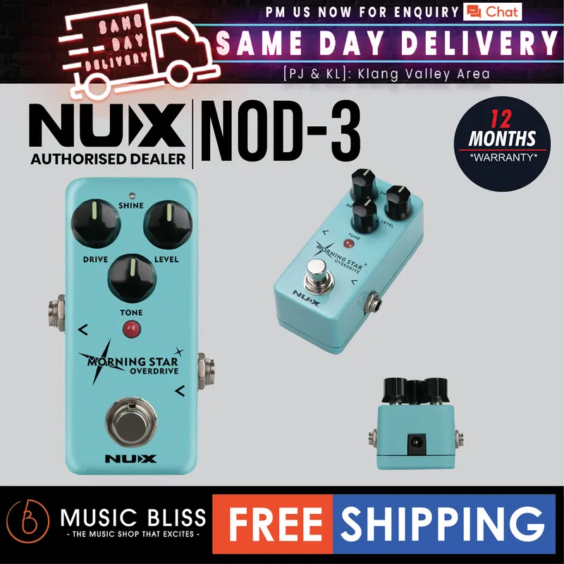 Trusted Brand NUX NOD3 Morning Star Overdrive Pedal