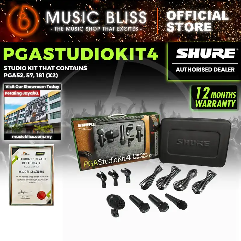 Shure PGASTUDIOKIT4 4-piece Microphone Kit Mega Sale