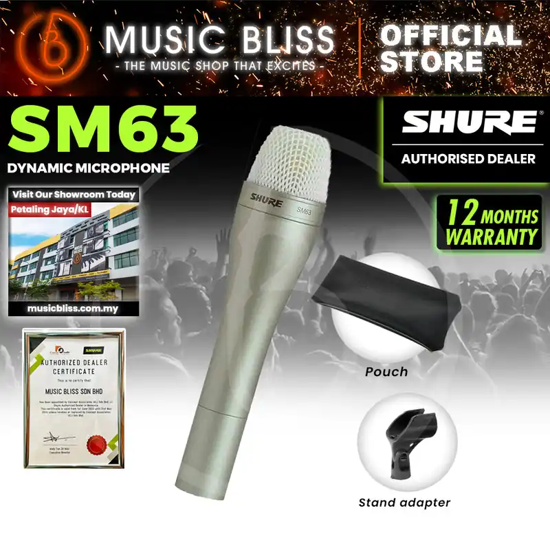 Shure SM63 Omnidirectional Dynamic Vocal Microphone Get Yours