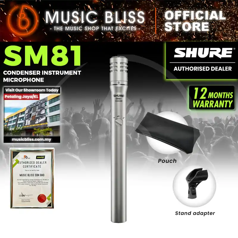 Shure SM81-LC Small Diaphragm Condenser Microphone Fast Shipping
