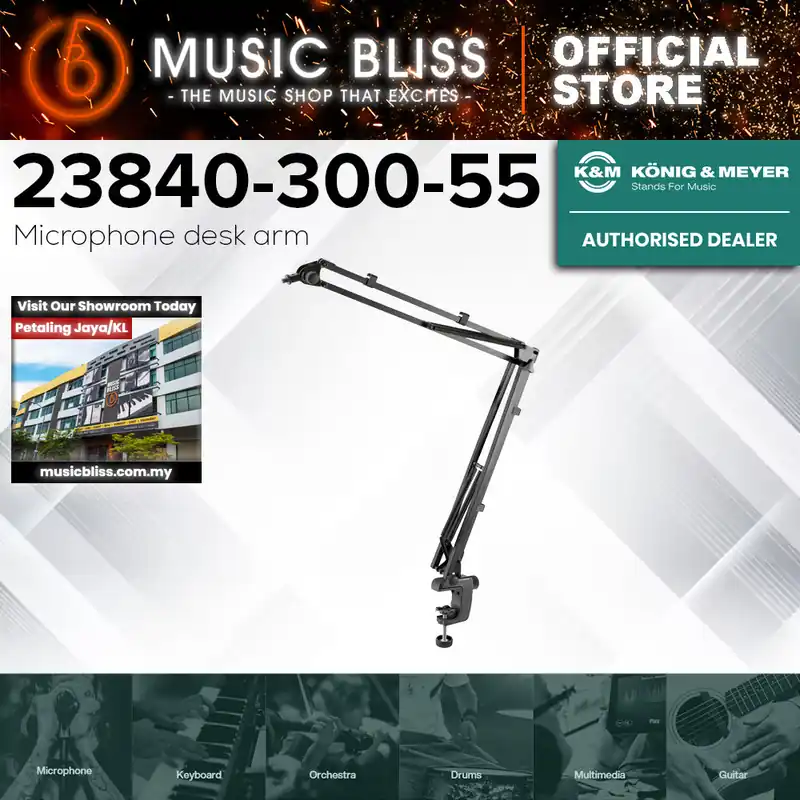 Flash Sale K&M 23840 Broadcast Microphone Desktop Boom Arm