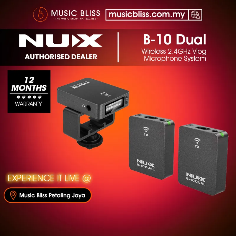 NUX B-10 DUAL 2.4GHz Wireless Vlog System Dual Low Price