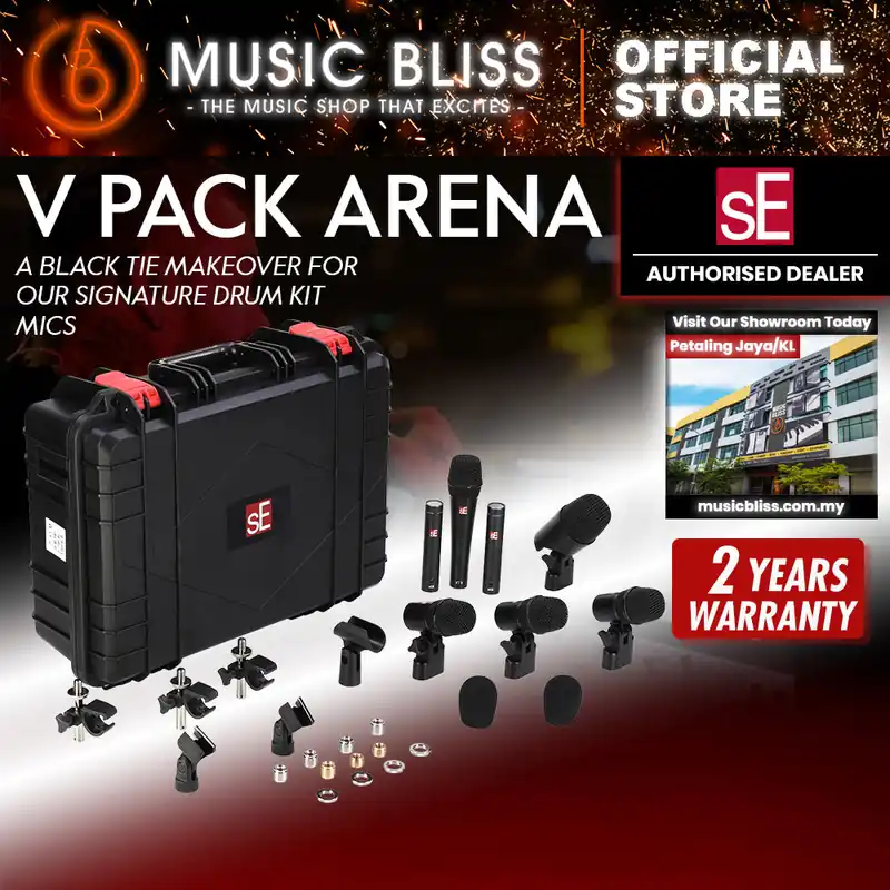 Flash Sale sE Electronics V Pack Arena Drum Microphone Package - Black