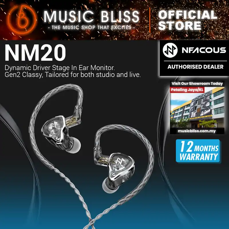 NF Acous NM20 Professional Live Stage In Ear Monitor (Grey) Worldwide Shipping