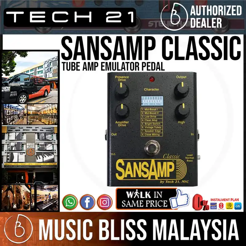 Handmade Tech 21 SansAmp Classic Tube Amp Emulator Pedal