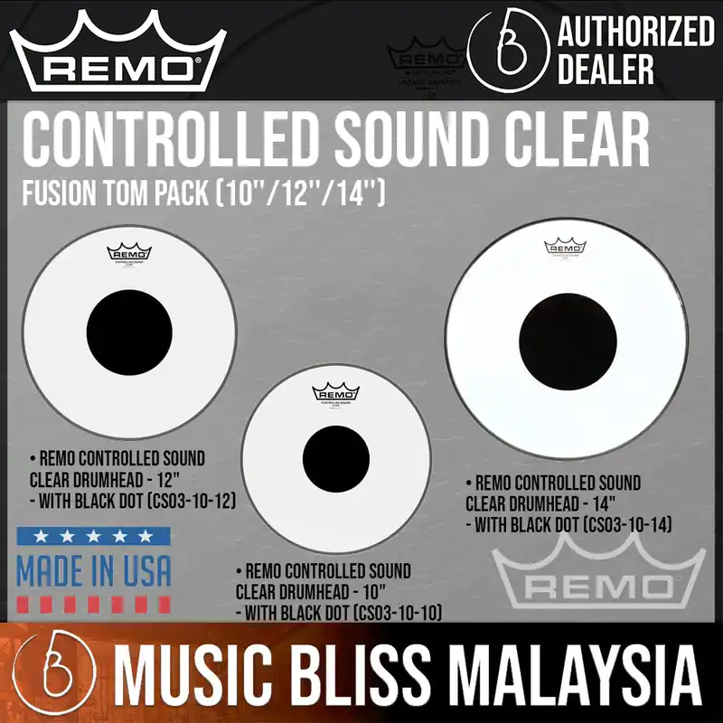 Remo Controlled Sound Clear Fusion Tom Pack (10''/12''/14'') Top Pick