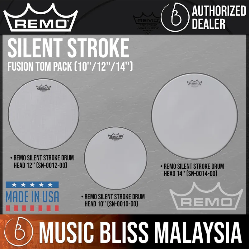 While Supplies Last Remo Silent Stroke Fusion Tom Pack (10''/12''/14'')