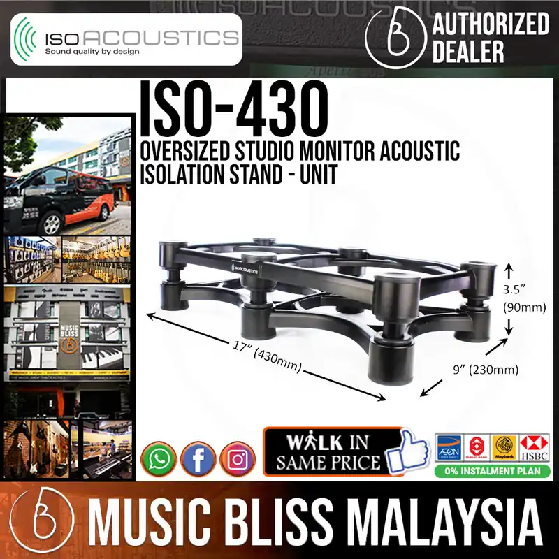 Top Rated IsoAcoustics ISO-430 Oversized Studio Monitor Acoustic Isolation Stand - Unit