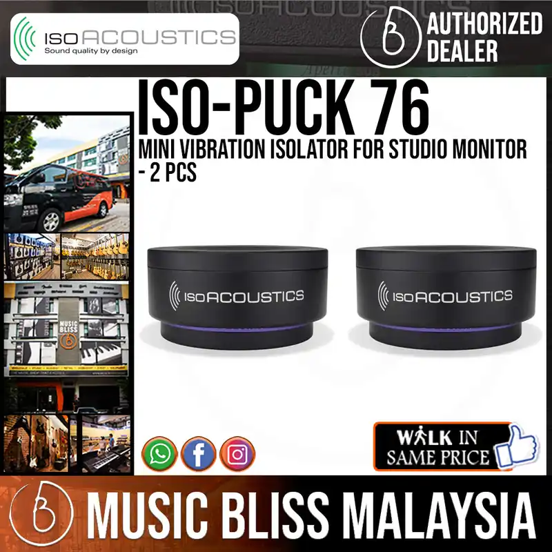 IsoAcoustics ISO-PUCK 76 Mini Vibration Isolator For Studio Monitor - 2 Pcs Don’t Miss Out