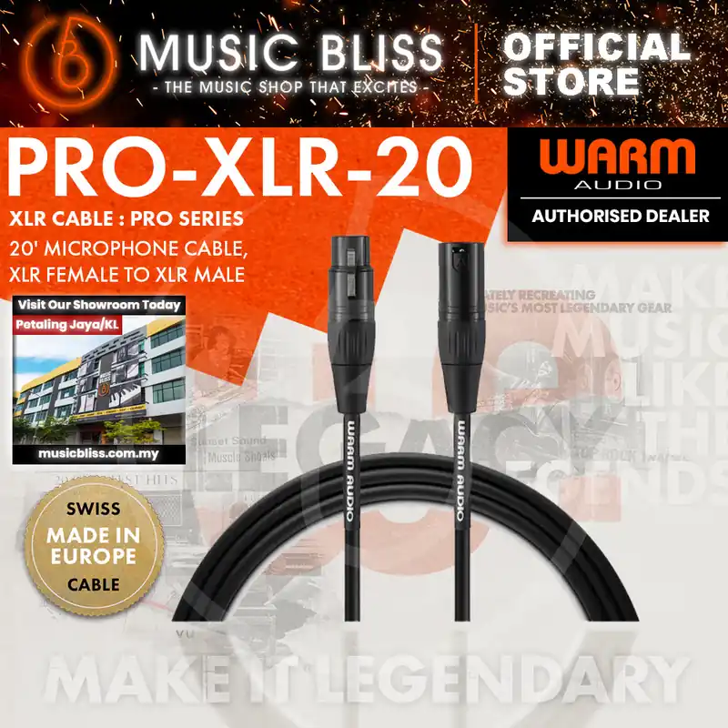 Warm Audio Pro Silver XLR Female to XLR Male Microphone Cable - 20-foot ( Pro-XLR-20 ) Sale