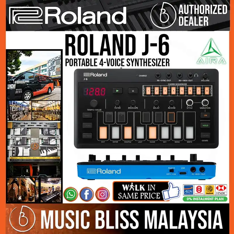 Latest Roland Aira Compact J-6 Chord Synthesizer