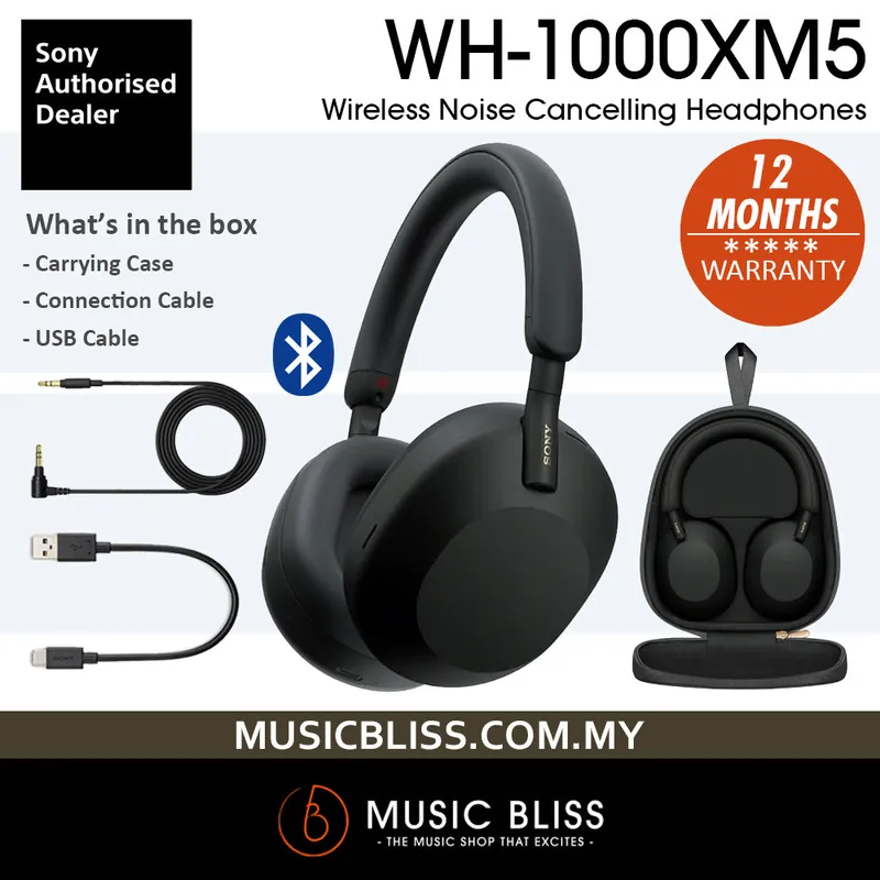 Sony WH-1000XM5 Wireless Noise Cancelling Headphones - Black Free Returns