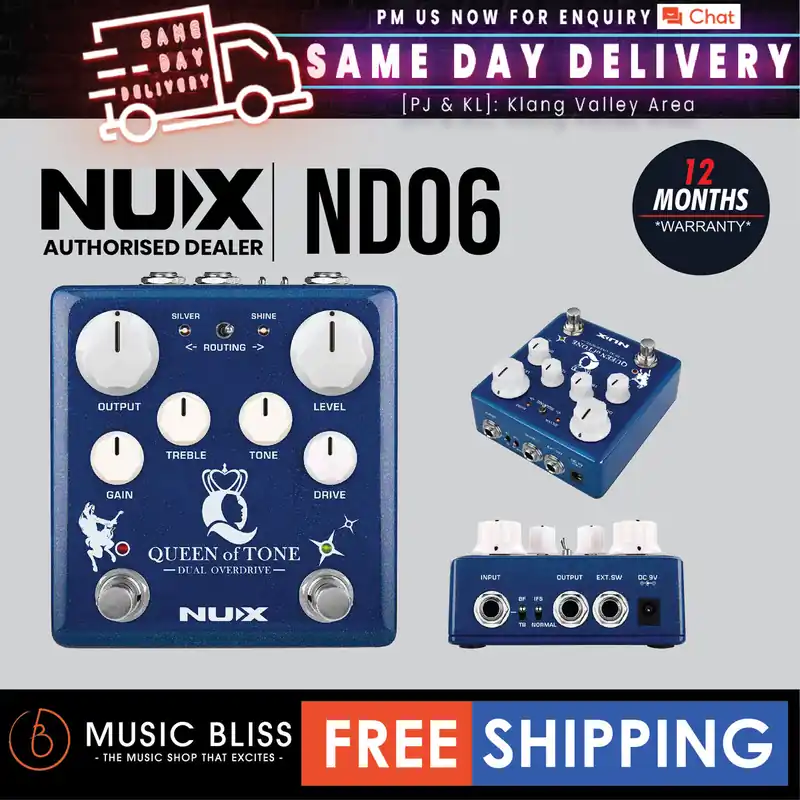 Handmade NUX NDO6 Queen of Tone Dual Overdrive Pedal