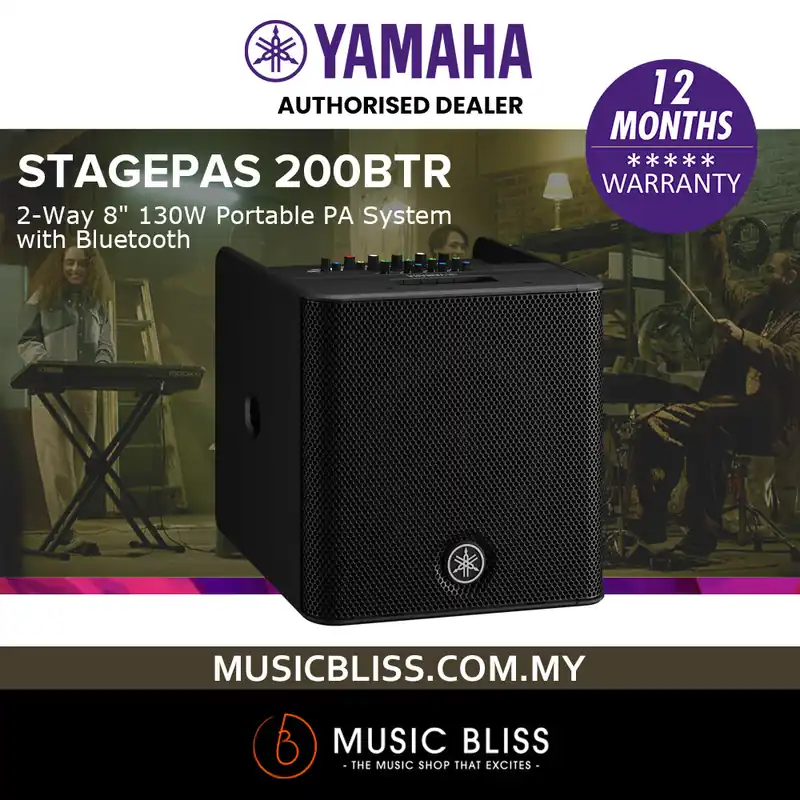 Yamaha StagePas 200BTR Portable PA System Warranty Included