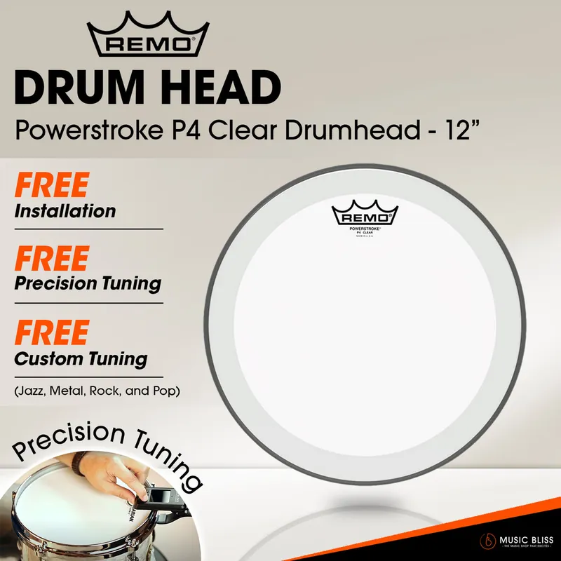 Final Sale Remo Powerstroke P4 Clear Drumhead - 12'' [Free In-Store Installation]