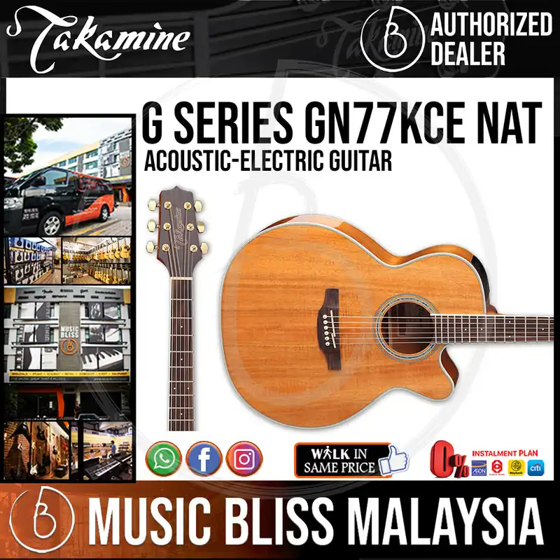 Original Takamine GN77KCE - Natural 6-string Acoustic-Electric Guitar with Koa Top