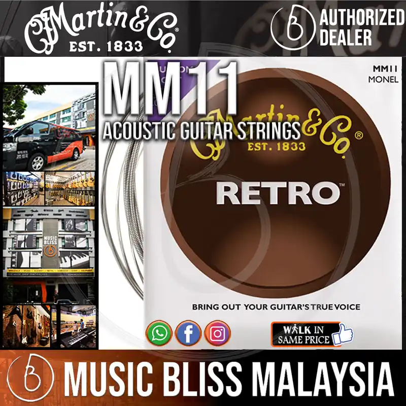 Flash Sale Martin MM11 Retro Acoustic Guitar Strings - .011-.052