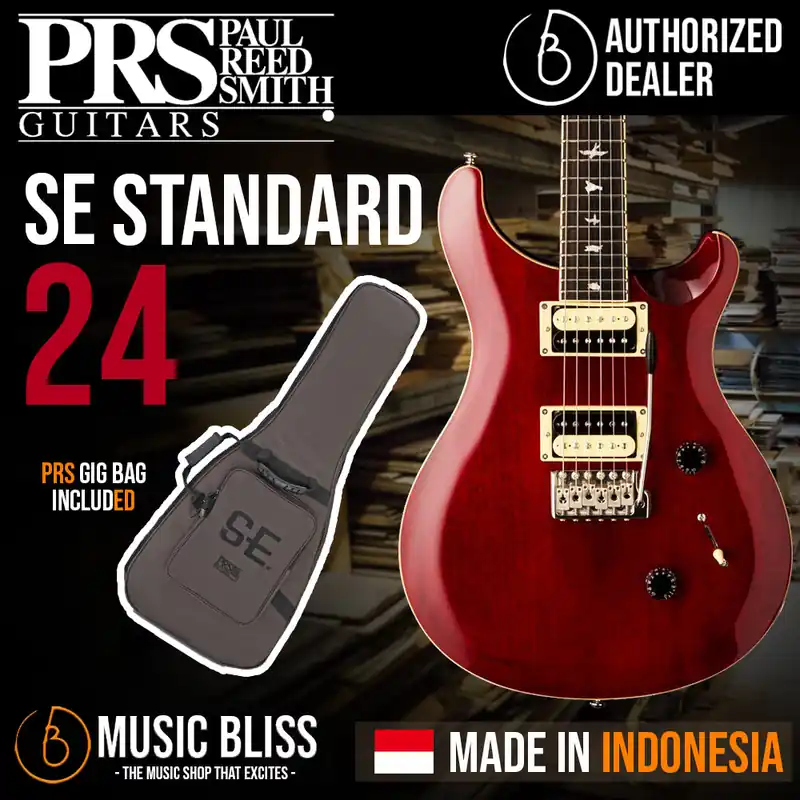 Direct From Factory PRS SE Standard 24 Electric Guitar with Bag - Vintage Cherry (Made in Indonesia)