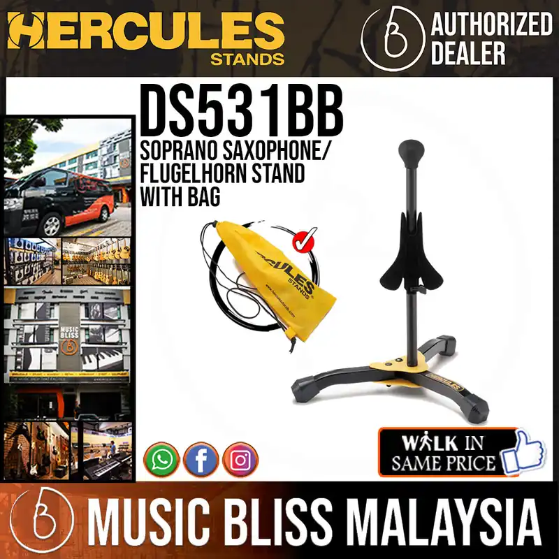 Flash Sale Hercules DS531BB Soprano Saxophone/Flugelhorn Stand with Bag