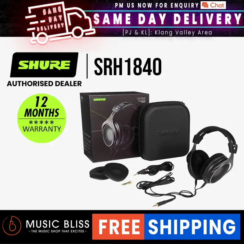 Best Seller Shure SRH1840 Professional Open Back Headphones