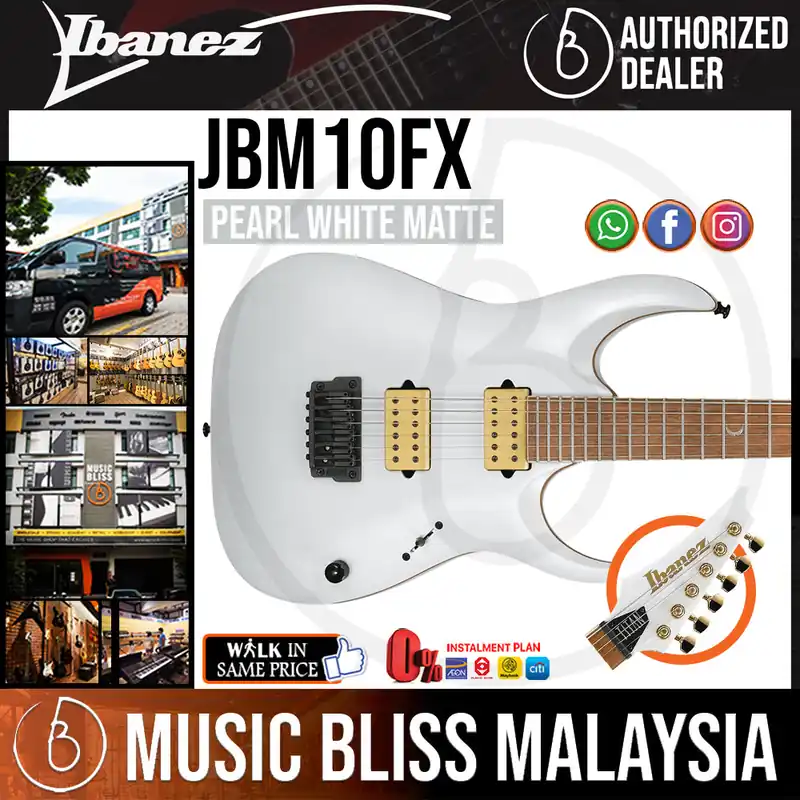 Limited Offer Ibanez Jake Bowen Signature JBM10FX Electric Guitar - Pearl White Matte