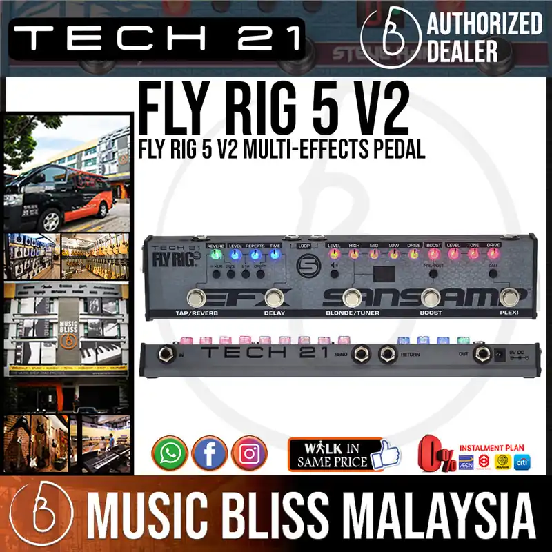 Premium Tech 21 Fly Rig 5 v2 Multi-effects Pedal
