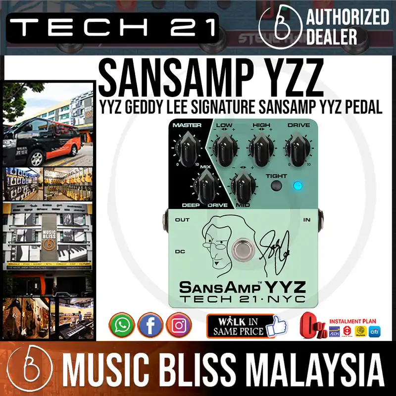 Tech 21 YYZ Geddy Lee Signature SansAmp YYZ Pedal Luxury