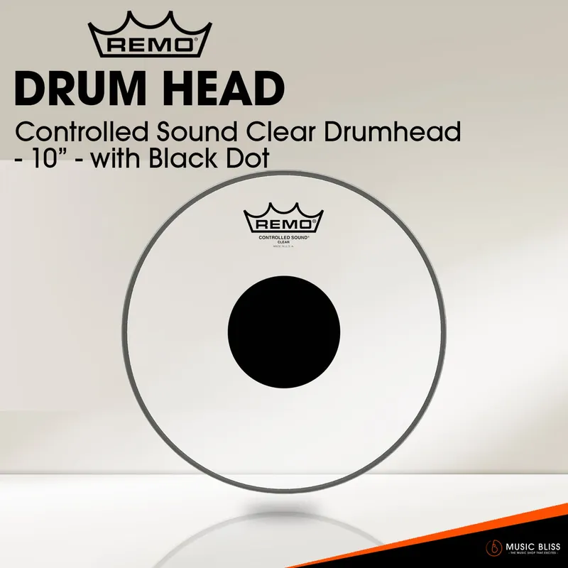 Remo Controlled Sound Clear Drumhead - 10" - with Black Dot Price Drop
