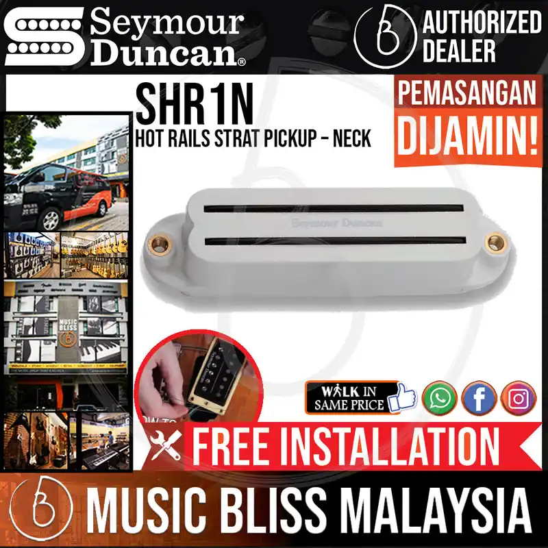Popular Seymour Duncan SHR-1N Hot Rails Strat Pickup – White Neck [Free In-Store Installation]