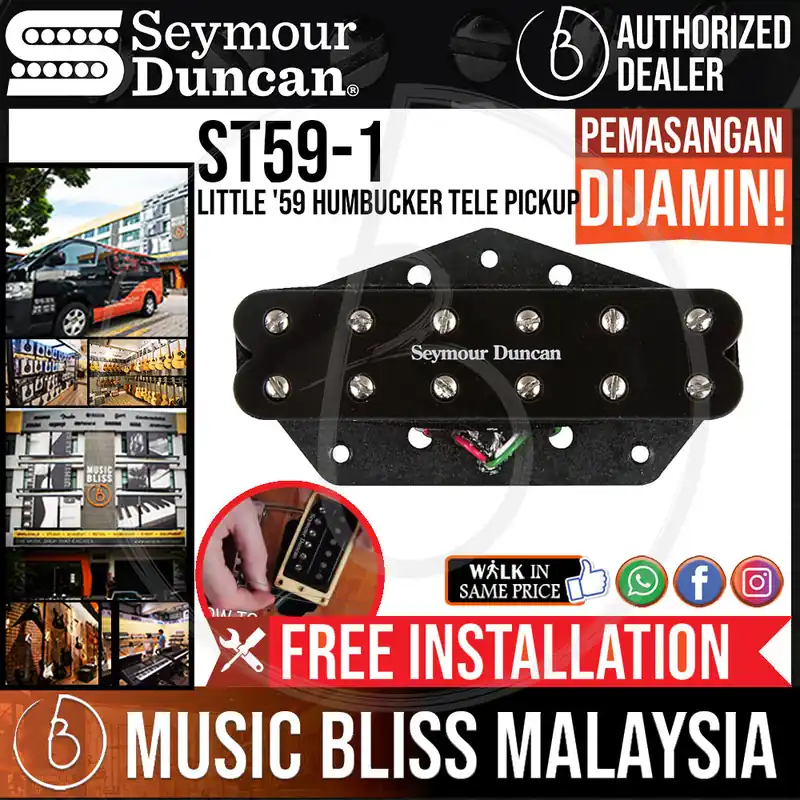 Best Price Seymour Duncan ST59-1 Little '59 Humbucker Tele Pickup - Black Bridge [Free In-Store Installation]