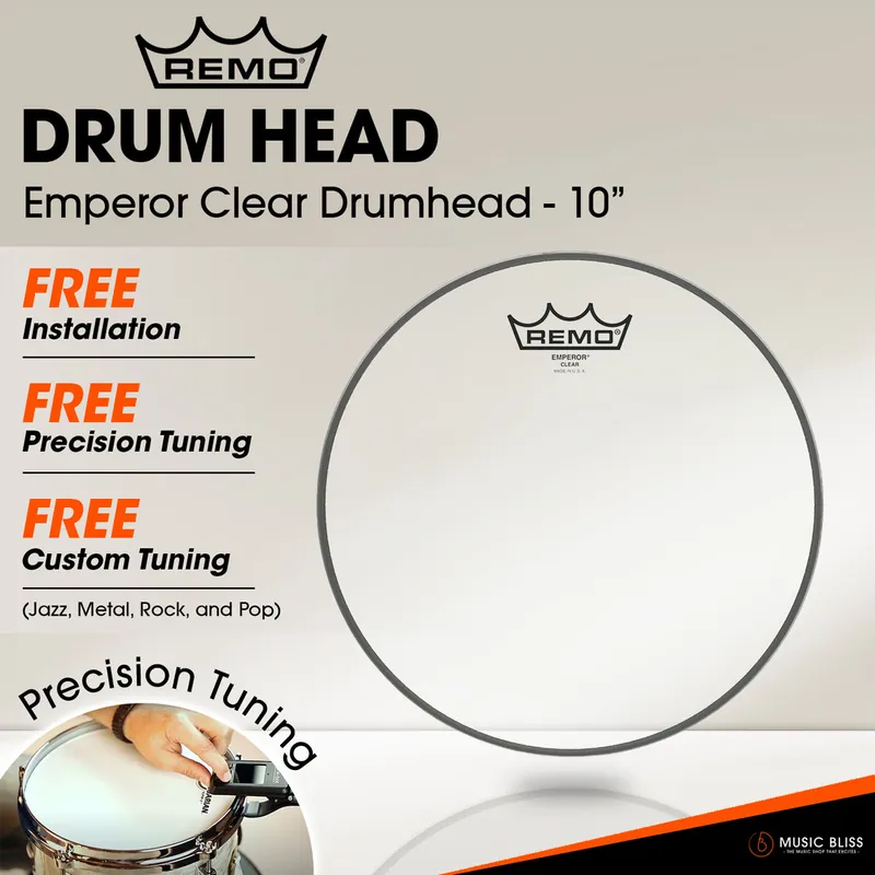 Affordable Remo Emperor Clear Drumhead - 10" [Free In-Store Installation]