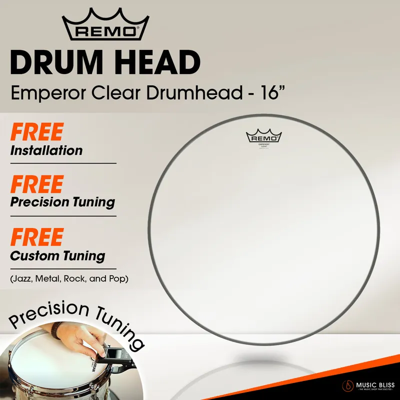 Remo Emperor Clear Drumhead - 16" [Free In-Store Installation] Fresh Stock
