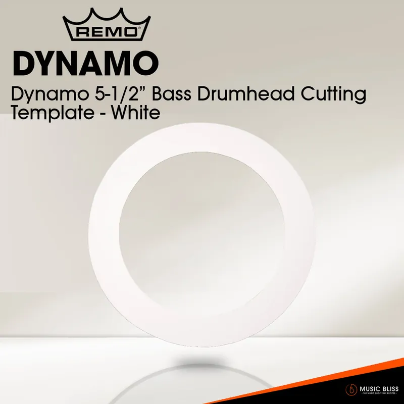 Remo Dynamo 5-1/2" Bass Drumhead Cutting Template - White Place Order