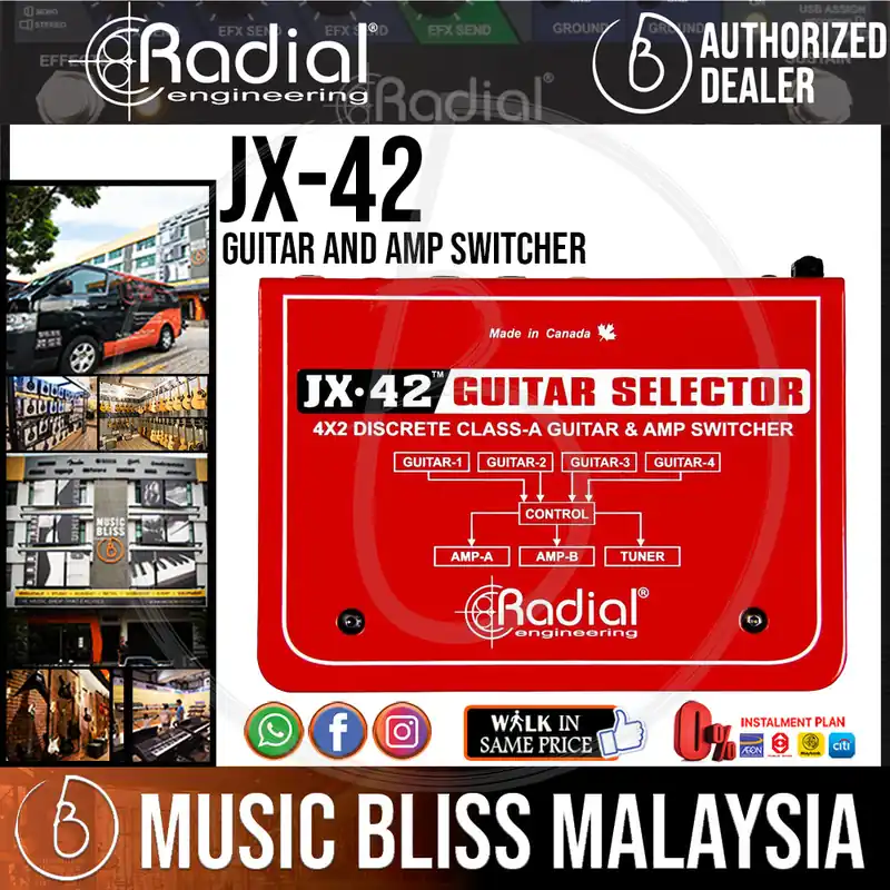 Hassle-Free Returns Radial Engineering JX-42 Guitar and Amp Switcher